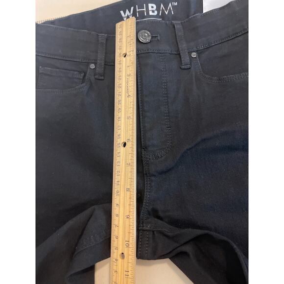 White House Black Market Jeans Women 00 Black Denim High Rise Slim Fit Old Money - Picture 6 of 7